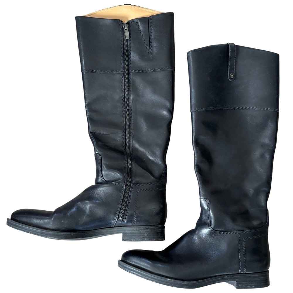 Enzo Angiolini Black Leather Eaellerby‎ Riding Boots Sz 10 Equestrian Preppy